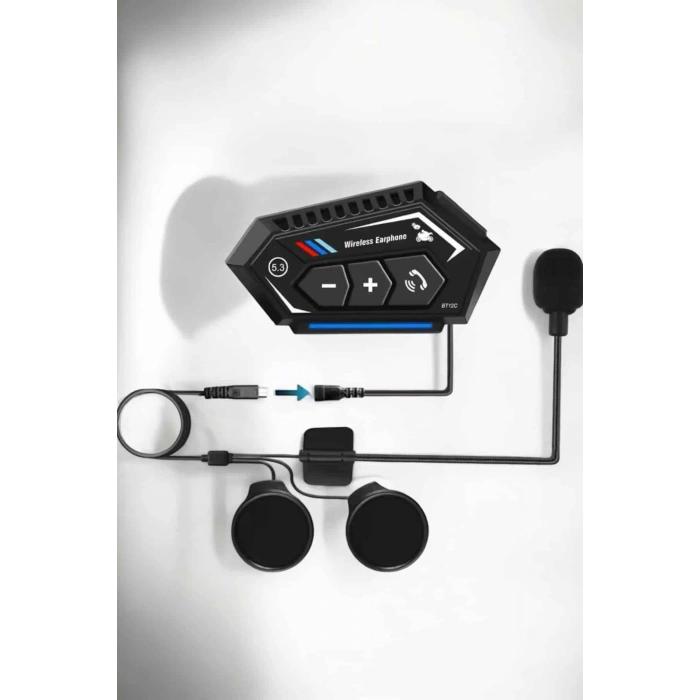 Mey İthalat® İnterkom Intercom Kask Kulaklık Bt22 Bluetooth Motosiklet Kulaklık 5.0 Bluetooth