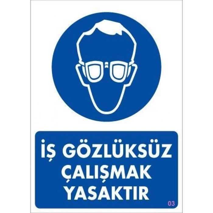 İş Koruyucu Takınız Uyarı Levhası 25x35 KOD:3