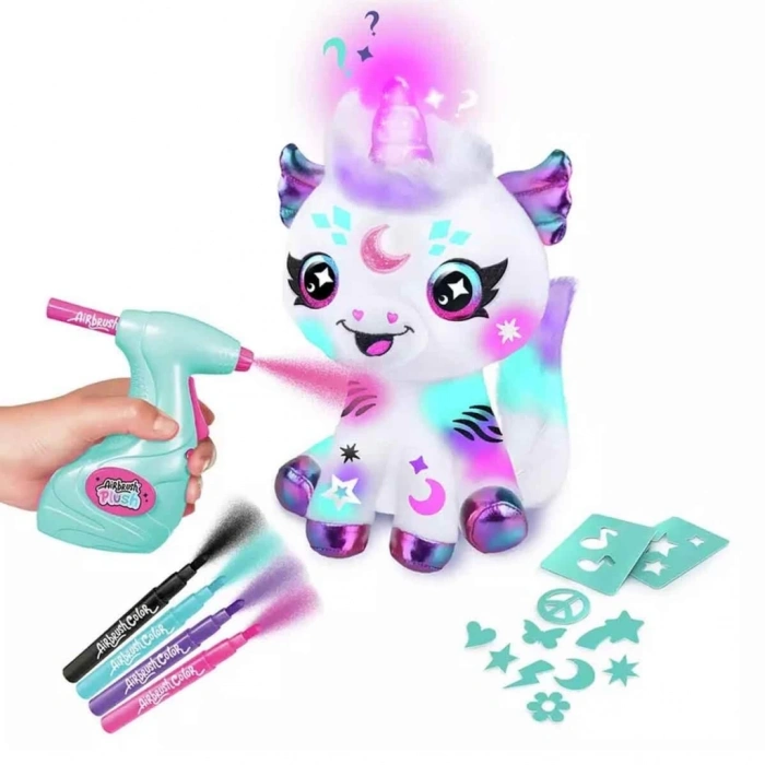 Mey İthalat® Işıklı Airbrush Peluş Cosmic Unicorn