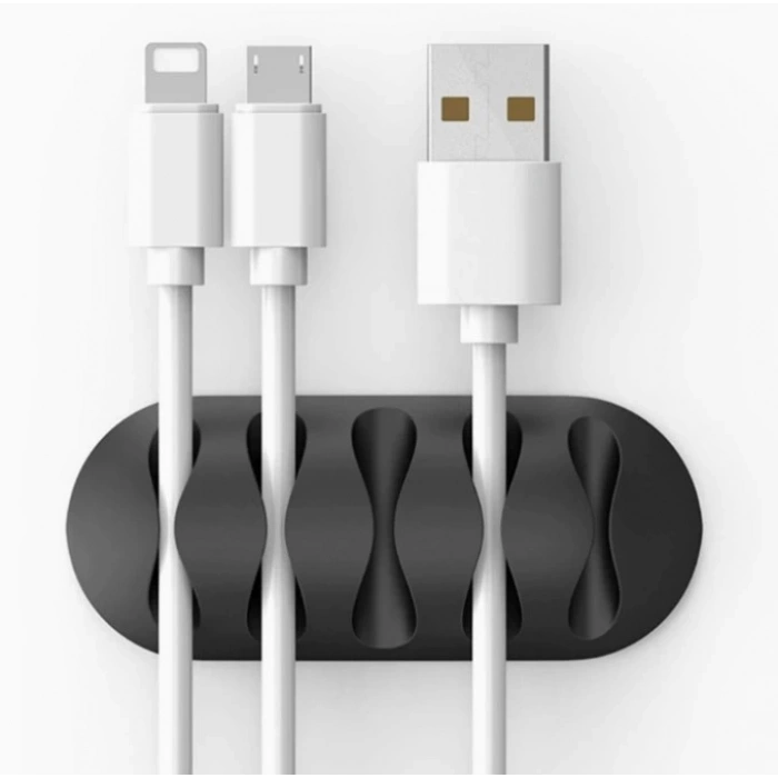 Kablo Tutucu 5 Kanallı 3lü Siyah