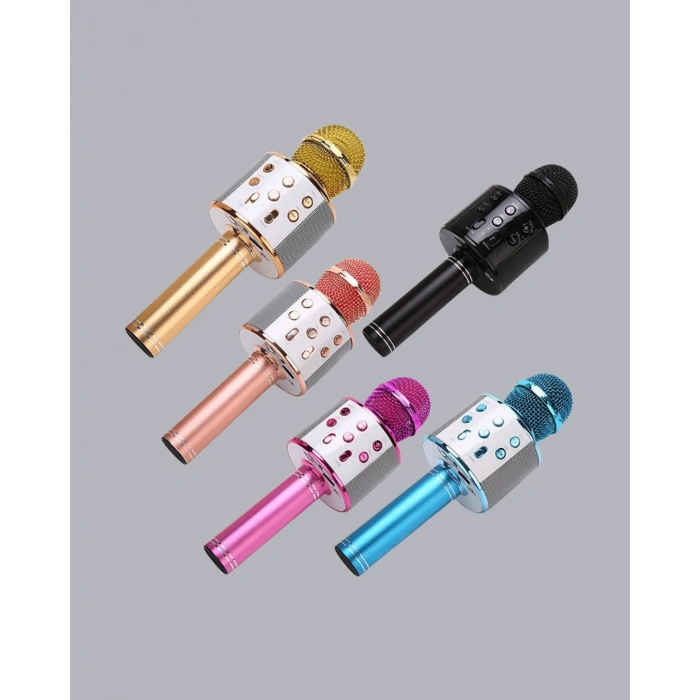 Mey İthalat® Kablosuz Bluetooth Karaoke Mikrofon  Yankı Efektli