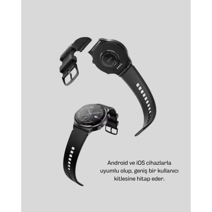 Mey İthalat® Kablosuz Şarjlı Bluetooth Görüşmeli Akıllı Saat – Android & iOS Uyumlu