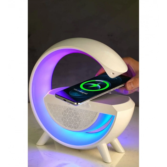 Kablosuz, Usb Bağlantılı, Ekstra Uzun Pil Ömürlü, 7 Renk Seçenekli Ambiyans Işığı,Telefon Şarj Standı BT2301 (5047)