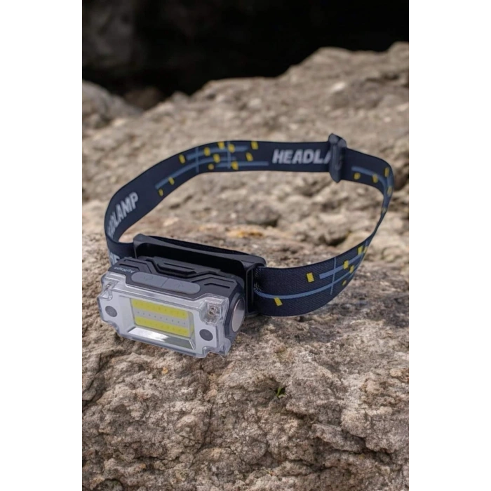 Mey İthalat® Kafa Lambası El Fenerli Kamp Lambası USB Şarjlı Esnek Lamba