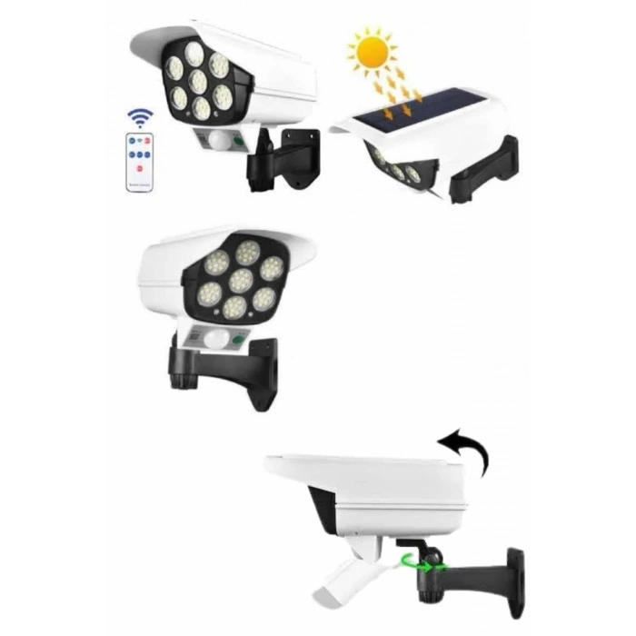 Mey İthalat® Kamera Görünümlü Led Lamba Dönebilen Bahçe Aydınlatması Duvar Lambası