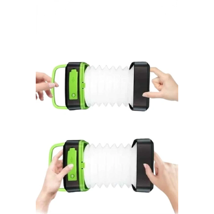 Mey İthalat® Katlanabilir Kamp Lambası Akordiyon Lamba Şarjlı 3 Kademeli Solar