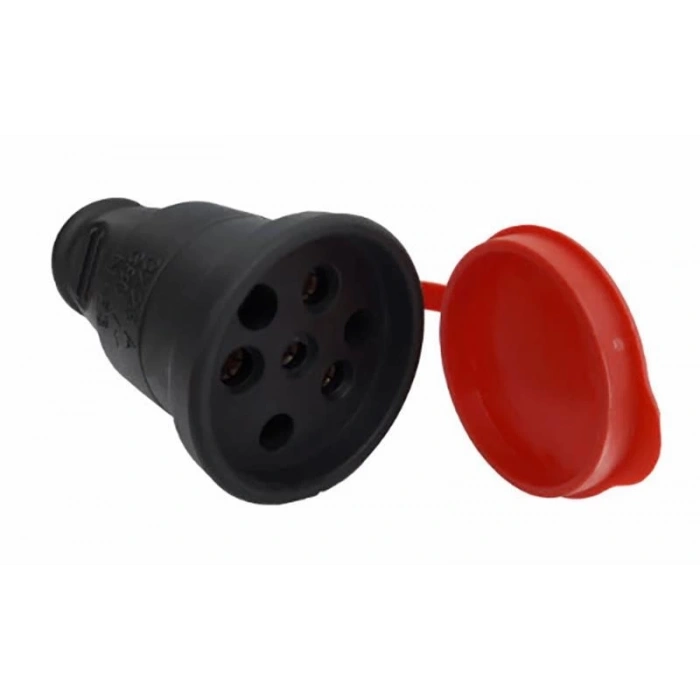 Mey İthalat® Kauçuk 380 Volt Trifaze Dişi Fiş