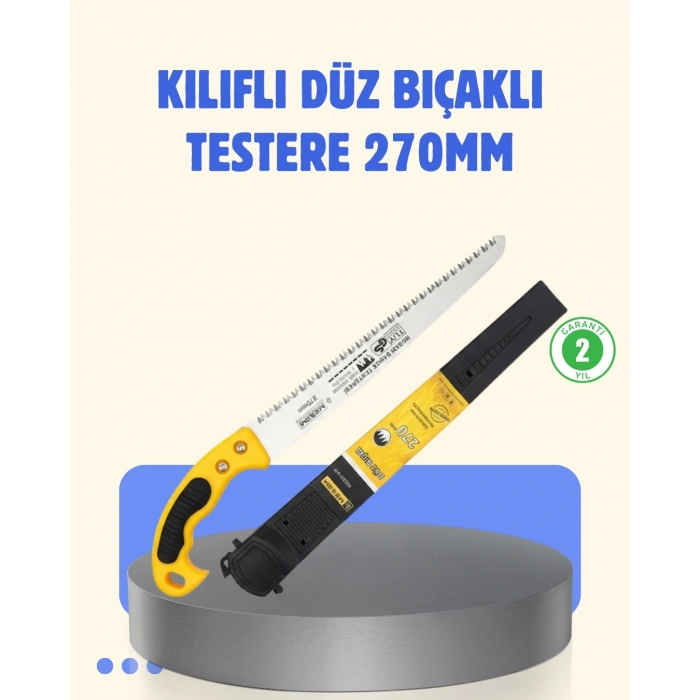 Mey İthalat® Kılıflı Budama Bahçe Testeresi 270 mm Düz Bıçaklı