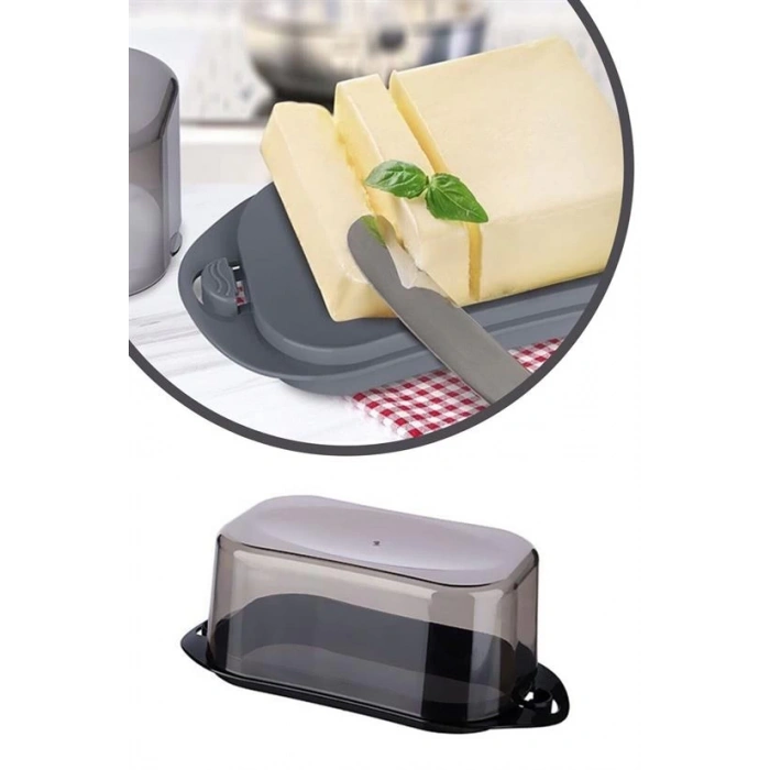 Kilitli Plastik Kapaklı Kahvaltılık Tereyağlık Peynirlik Erzak Saklama Kabı Ap-9428 (5047)