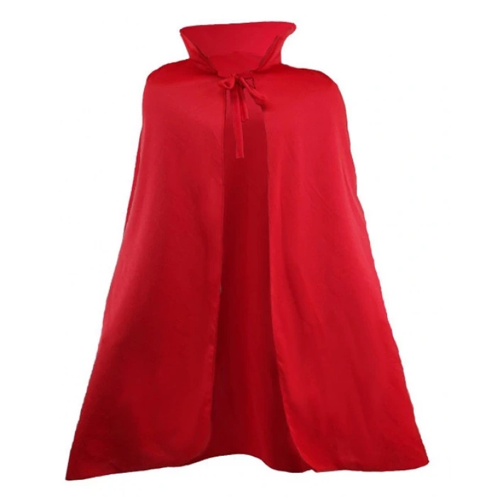 Kırmızı Renk Yakalı Pelerin 120 cm (5047)