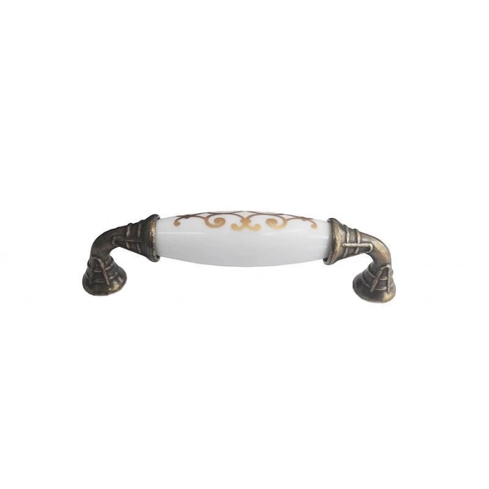 Mey İthalat® Klasik Silindir Kulp Antik Sarı 96 mm