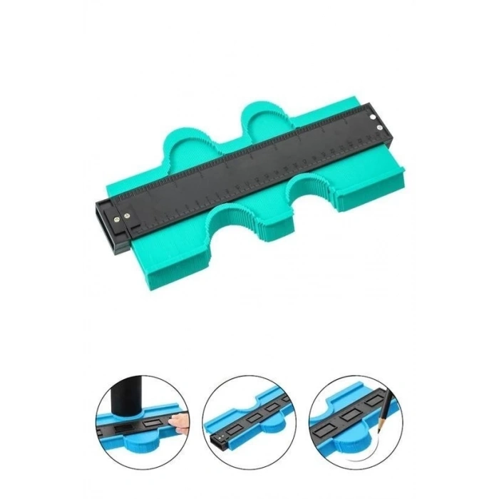 Kontur Ölçüm Cihazı Ahşap Fayans Şekillendirme Kalıbı 24 cm
