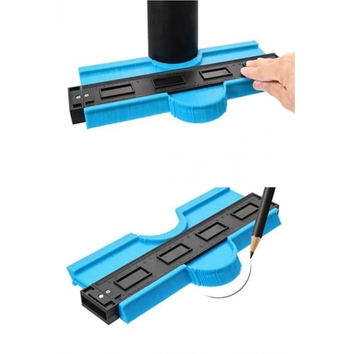 Kontur Ölçüm Cihazı Ahşap Fayans Şekillendirme Kalıbı 24 cm