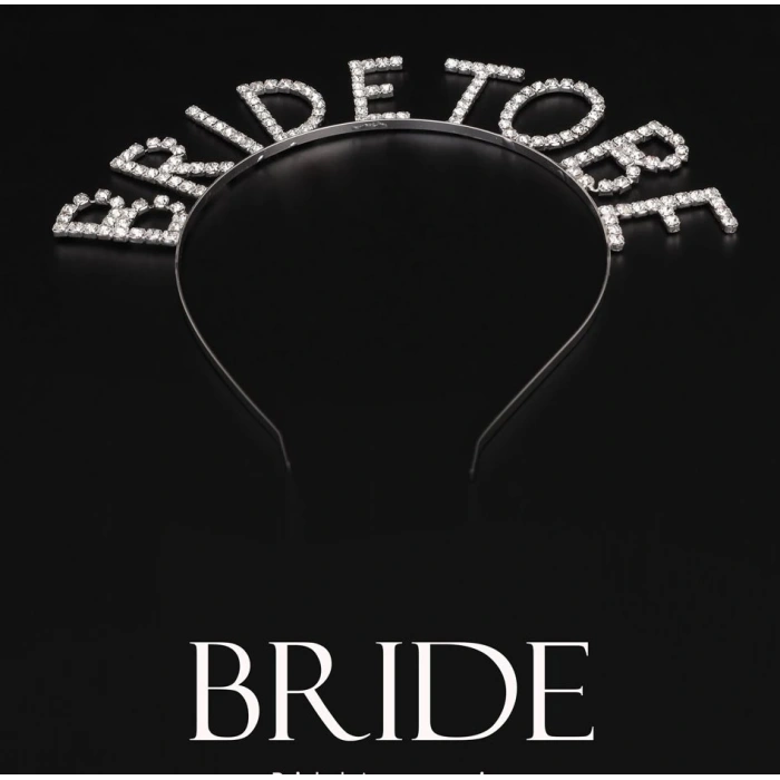 Kristal Taşlı Gümüş Renk Bride To Be Gelin Tacı (5047)
