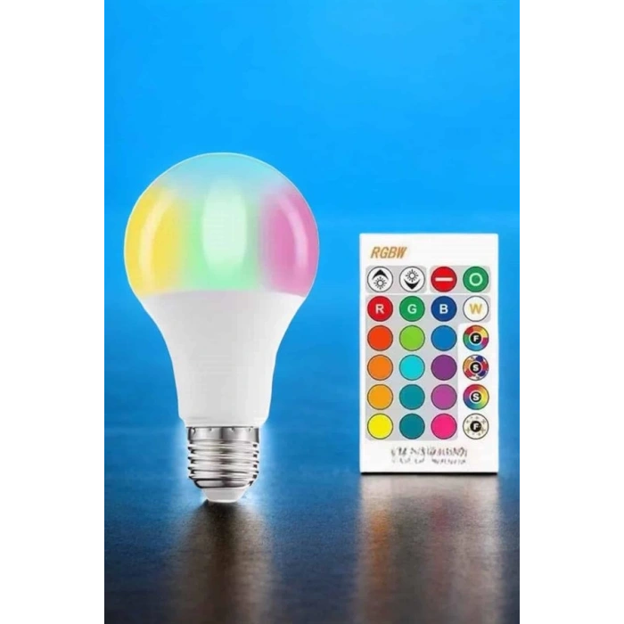 Mey İthalat® Led Ampul Enerji Dostu RGB Işıklı 100W Led Işık