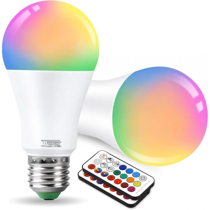 Mey İthalat® Led Ampul Enerji Dostu RGB Işıklı 100W Led Işık