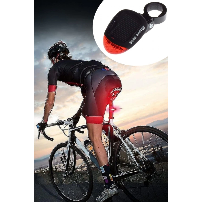 LED Güneş Enerjisi ile Şarj Edilebilir Bisiklet Kuyruk ası Solar Bisiklet ası