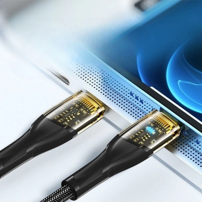 Led Işık Uçlu Sağlam İp Kablolu USB to Lightning Hızlı Şarj Kablosu (5047)