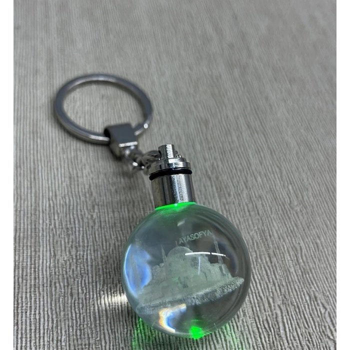 Ledli Ayasofya Tasarımı Kristal Anahtarlık Alk3803
