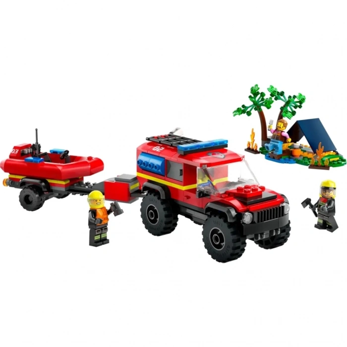LEGO 4x4 Kurtarma Botlu İtfaiye Kamyonu
