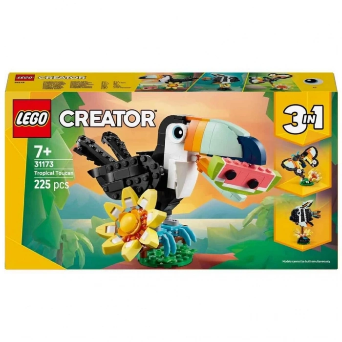 LEGO Creator 3ü 1 Arada Vahşi Hayvanlar: Tropikal Tukan Kuşu 31173