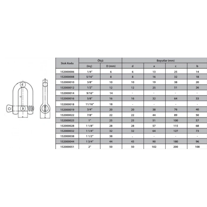 M12 Zincir Kilidi 1/2 ( 3 Adet )