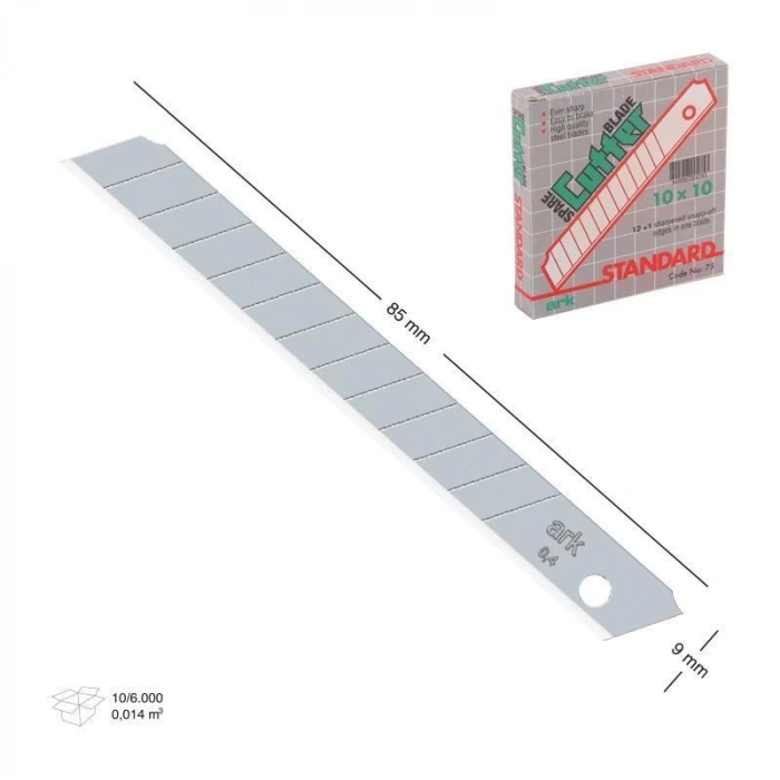 Mey İthalat® Maket Bıçağı Yedek Bıçağı 80X9 mm İnce Yedek 10 Adet