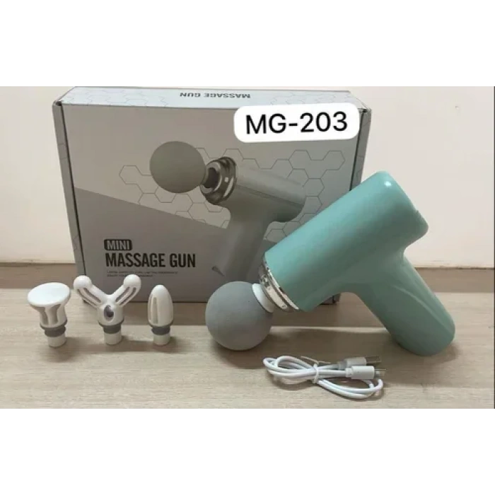 Masaj Tabancası Darbeli Titreşimli 4 Başlıklı Profesyonel Şarjlı Mini Masaj Aleti (5047)