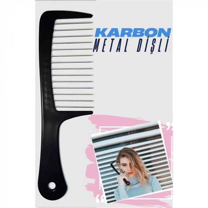 Metal Dişli Masaj Etkili Saç Açma Tarağı