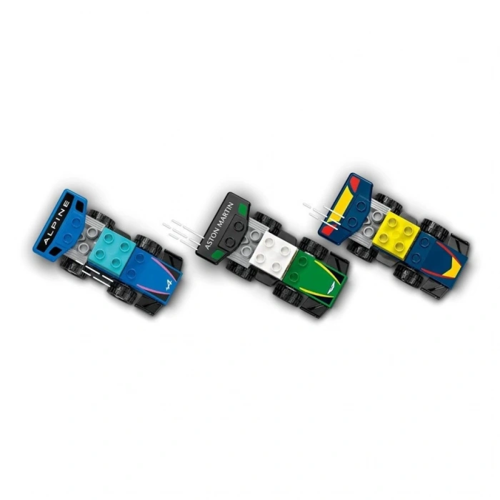 Mey İthalat® 10445   Duplo F1 Takımı Yarış Arabaları ve Sürücüleri 70  parça +2aş