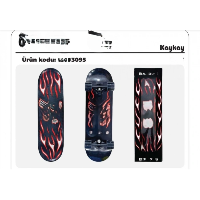 Mey İthalat® 3095 SİYAH BEYAZ KAYKAY