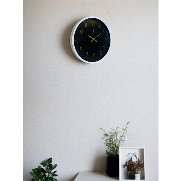 Mey İthalat® 36 Cm Beyaz Zarif Duvar Saati