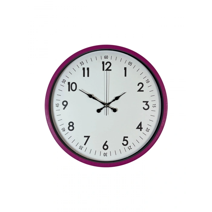 Mey İthalat® 36 Cm Pembe Dekoratif Duvar Saati