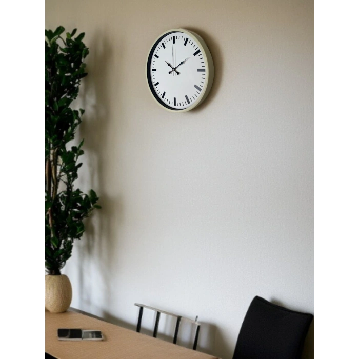 Mey İthalat® 36 Cm Sade Dekoratif Duvar Saati
