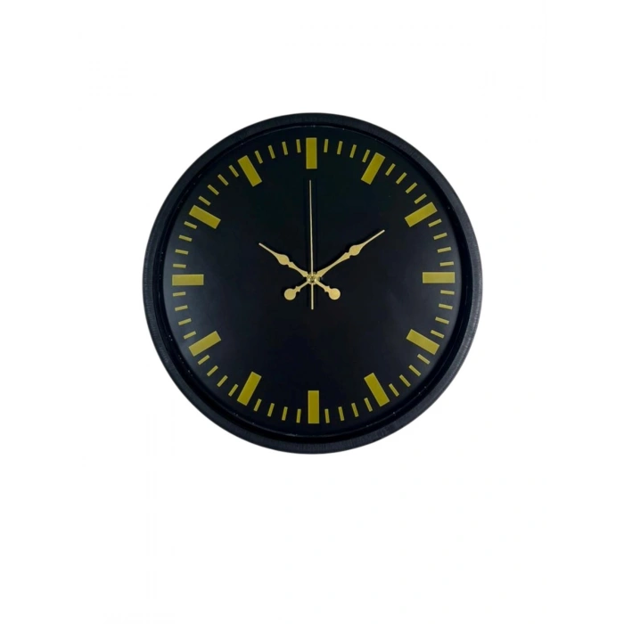 Mey İthalat® 36 Cm Siyah Şık Duvar Saati