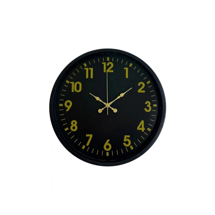 Mey İthalat® 36 Cm Siyah Standart Duvar Saati