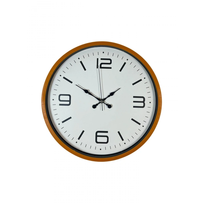 Mey İthalat® 36 Cm Turuncu Dekoratif Duvar Saati