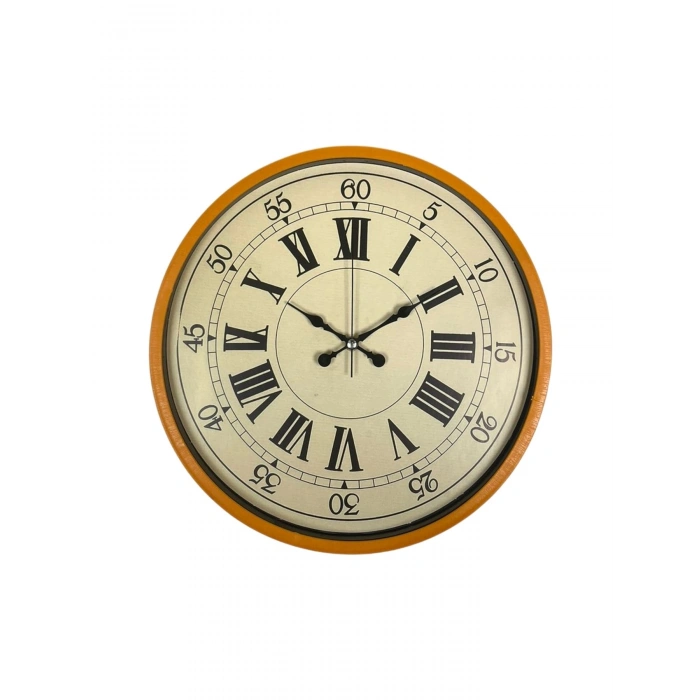Mey İthalat® 36 Cm Turuncu Nostalji Duvar Saati