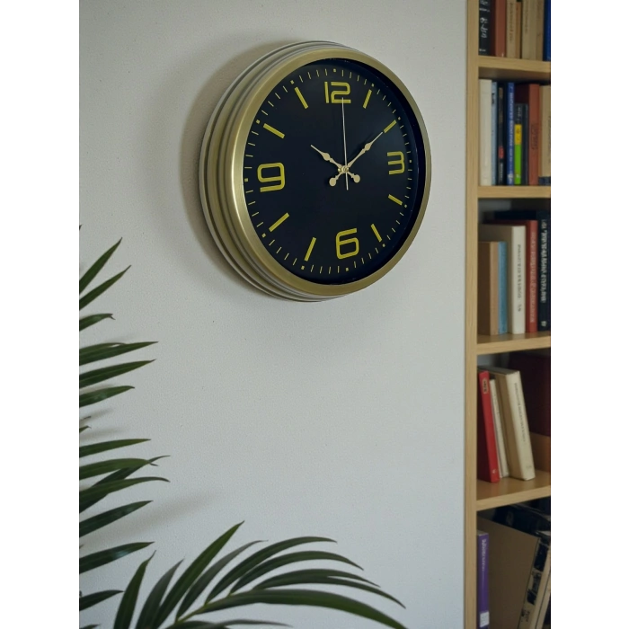 Mey İthalat® 40 Cm Metal Eskitme Vintage Duvar Saati