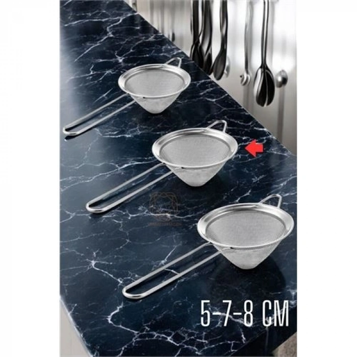 Mey İthalat® Andres 3 Boy Paslanmaz Çelik Süzgeç Seti 715972