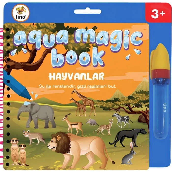 Mey İthalat®  Aqua Magic Book Hayvanlar Sihirli Boyama Kitabı