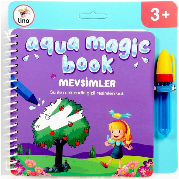 Mey İthalat®  Aqua Magic Mevsimler Sihirli Boyama Kitabı