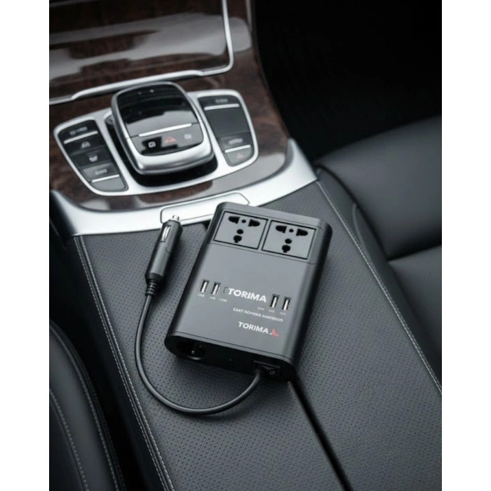 Mey İthalat® Araçta 220V Kullanım Sağlayan USB Destekli Güç İnvertörü
