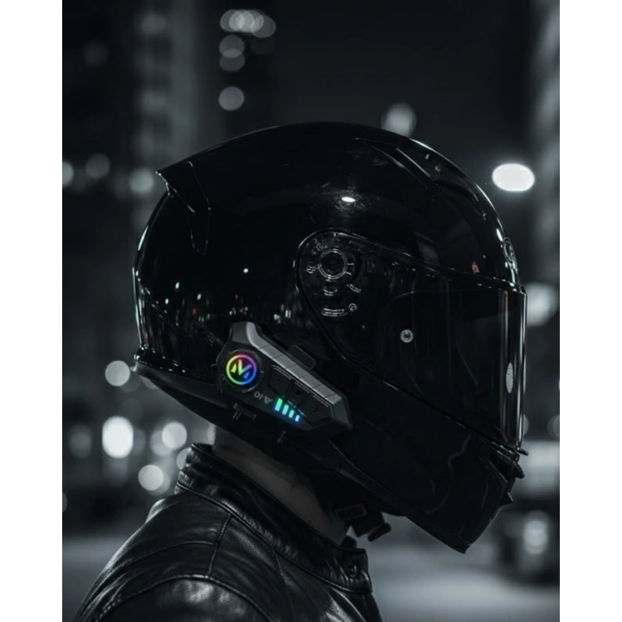 Mey İthalat® Bluetooth 5.3 Kask İçi Intercom Kulaklık 1000 m Mesafe 1000 mAh