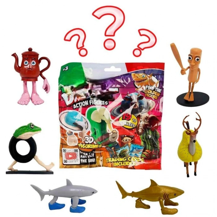 Mey İthalat® Brainrot 3D Sürpriz Figür Paketi