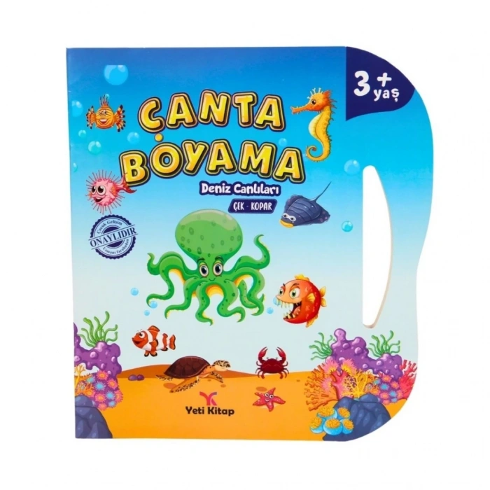 Mey İthalat® Çanta Kitap Boyama Kitabı Deniz Canlıları
