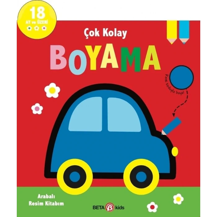 Mey İthalat® Çok Kolay Boyama Arabalı Resim Kitabım