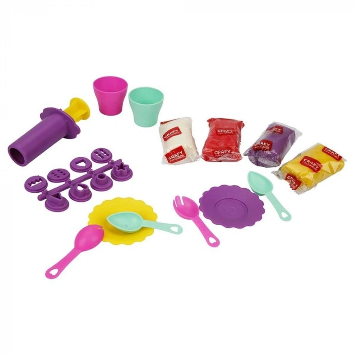 Mey İthalat® Crafy Buzzy Muzzy Dondurma Oyun Hamuru Seti 200 g 22 Parça