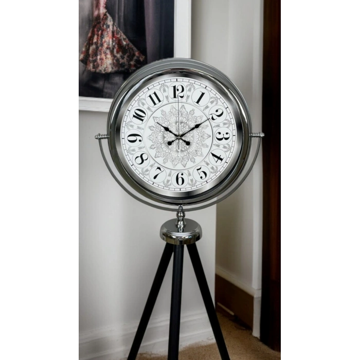 Mey İthalat® Elegance Desenli Tripod Ayaklı Saat