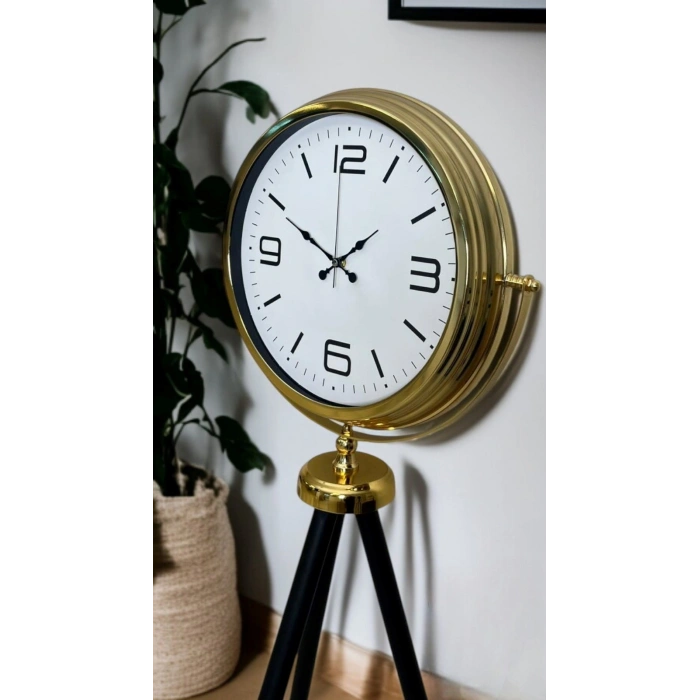 Mey İthalat® Elegance Gold Tripod Ayaklı Saat